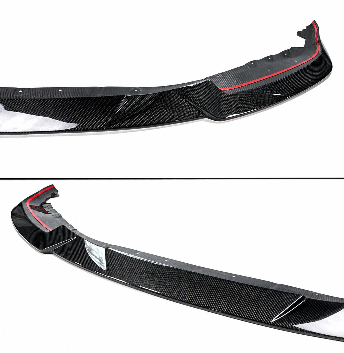 Labio divisor parachoques delantero estilo MH fibra de carbono real para BMW G87 M2 23-26