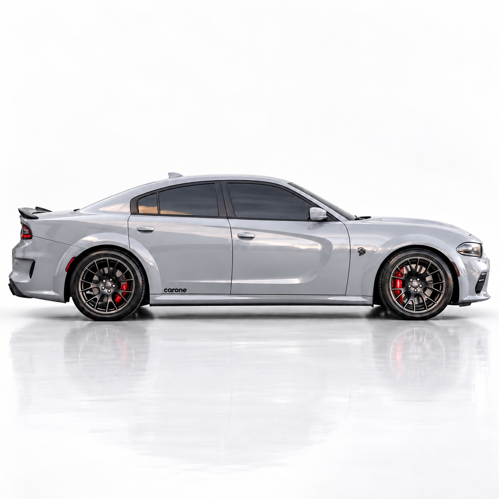 Dodge Charger SRT 20-2023 Extensión de faldón lateral negro mate estilo H de carrocería ancha