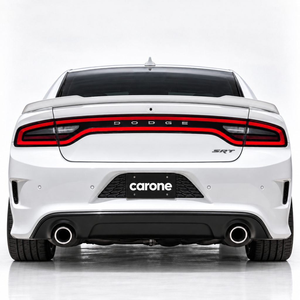 Dodge Charger 2015-23 Negro Mate Placa Trasera Marco Soporte Panel Borde