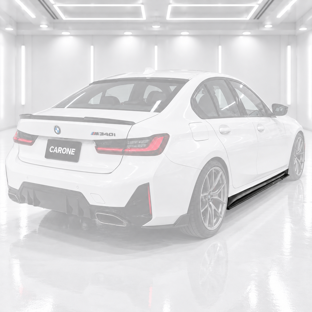 EXTENSIÓN DE FALDÓN LATERAL NEGRO BRILLANTE ESTILO CMS 19-2026 BMW G20 330I 330E M340I
