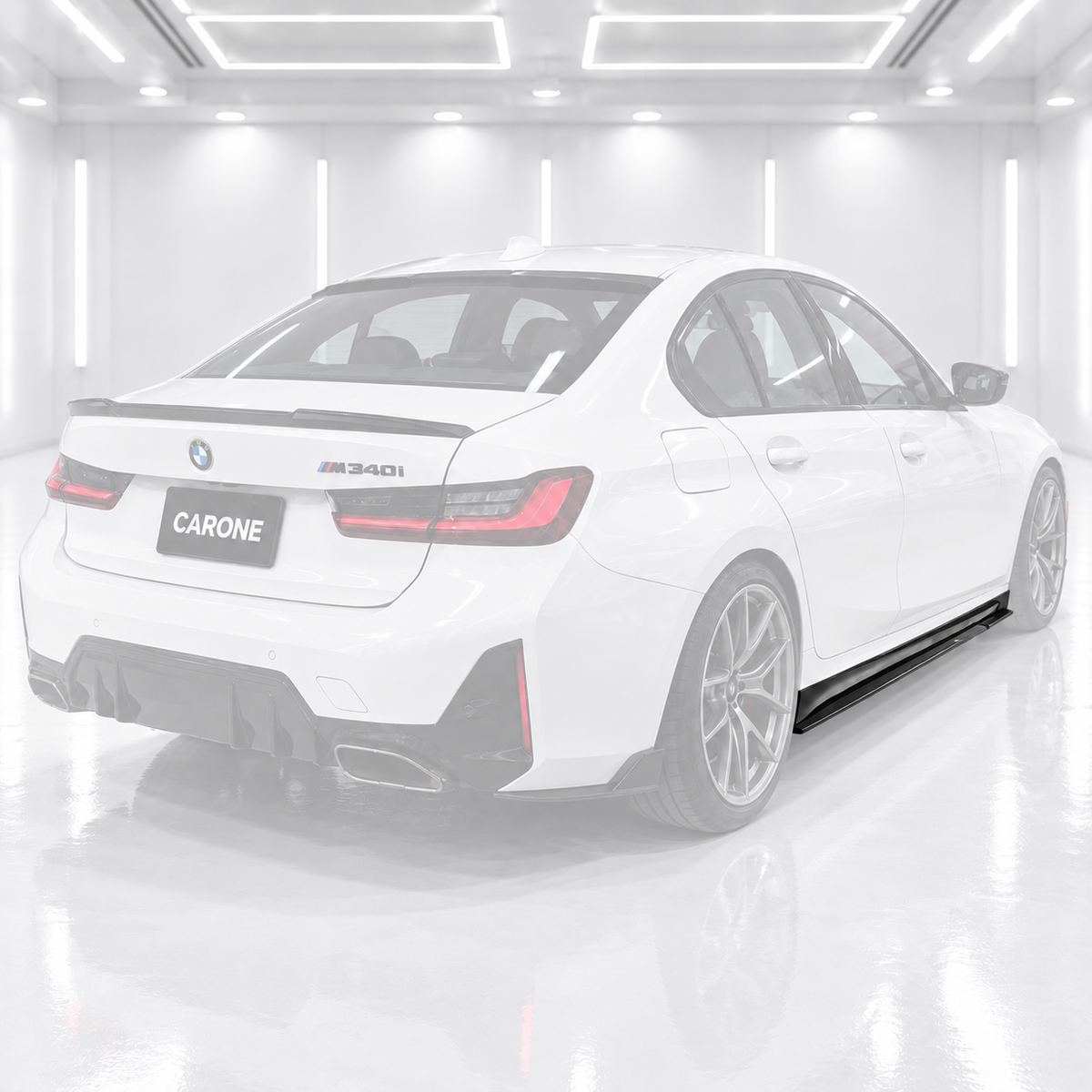 EXTENSIÓN DE FALDÓN LATERAL NEGRO BRILLANTE ESTILO CMS 19-2026 BMW G20 330I 330E M340I