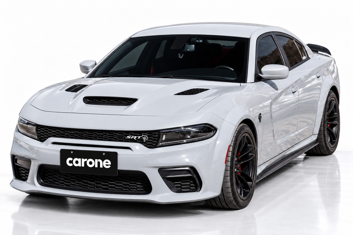 Dodge Charger SRT 20-2023 Extensión de faldón lateral negro mate estilo H de carrocería ancha