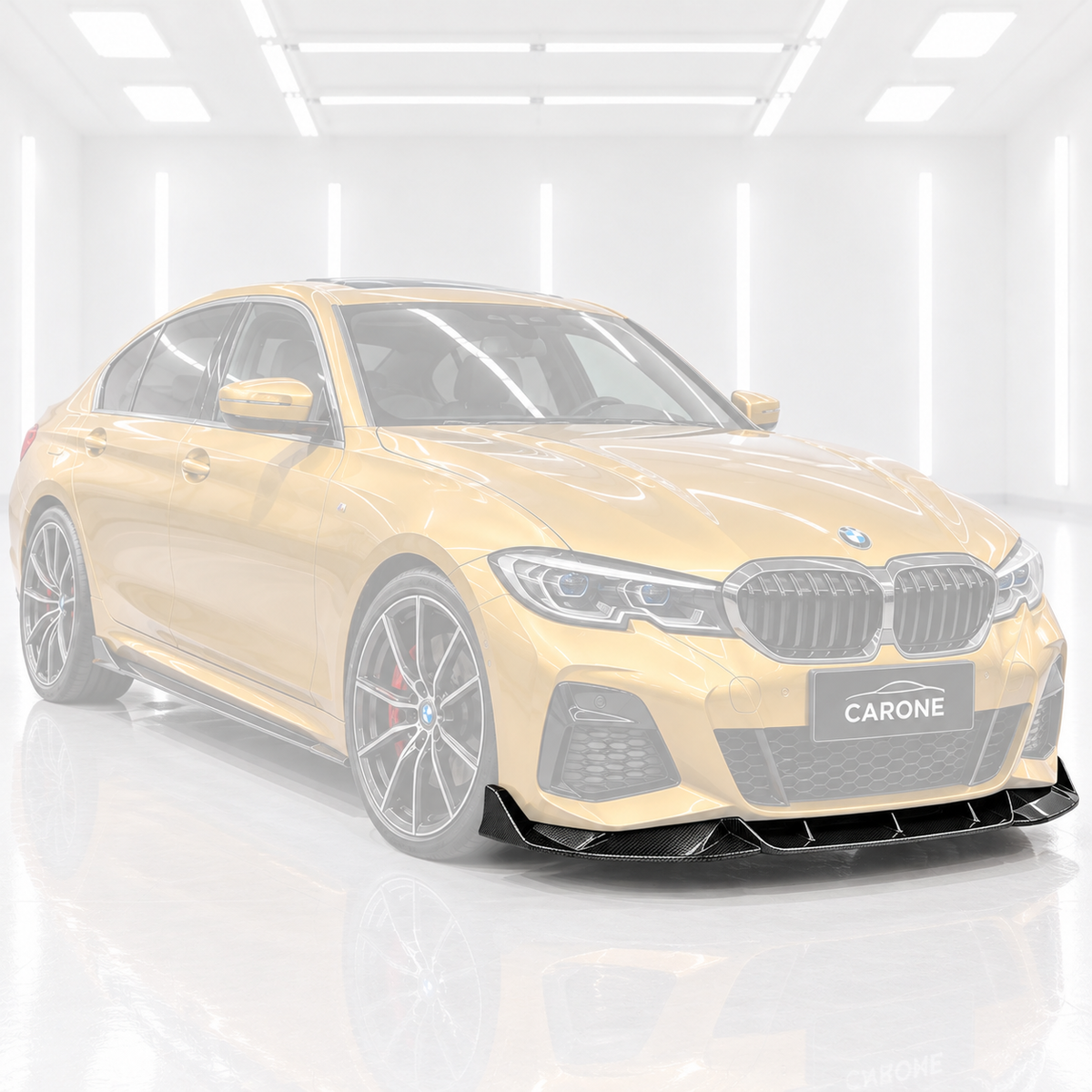 LABIO DE PARACHOQUES DELANTERO DE FIBRA DE CARBONO REAL ESTILO TK SPORT 330I M 19-22 PARA BMW G20 M340I 330I M