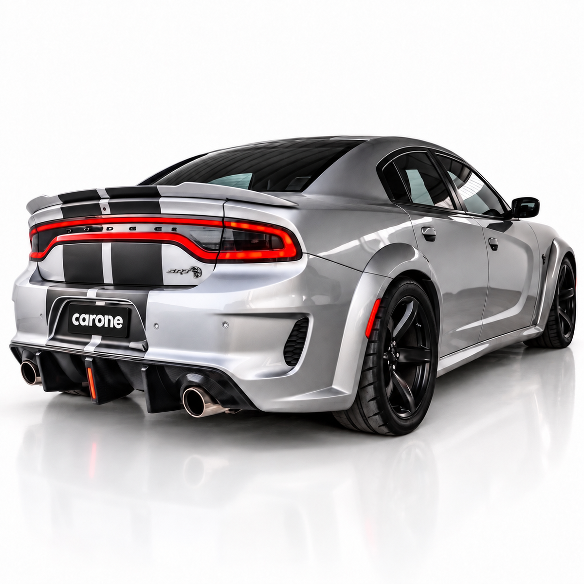 Difusor de parachoques trasero LED aleta de tiburón de carrocería ancha Dodge Charger OEM SRT 2020-2023