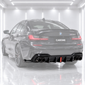 DIFUSOR DE PARACHOQUES TRASERO NEGRO BRILLANTE CON LUZ LED PARA BMW G20 330I M340I CTM 2019-22