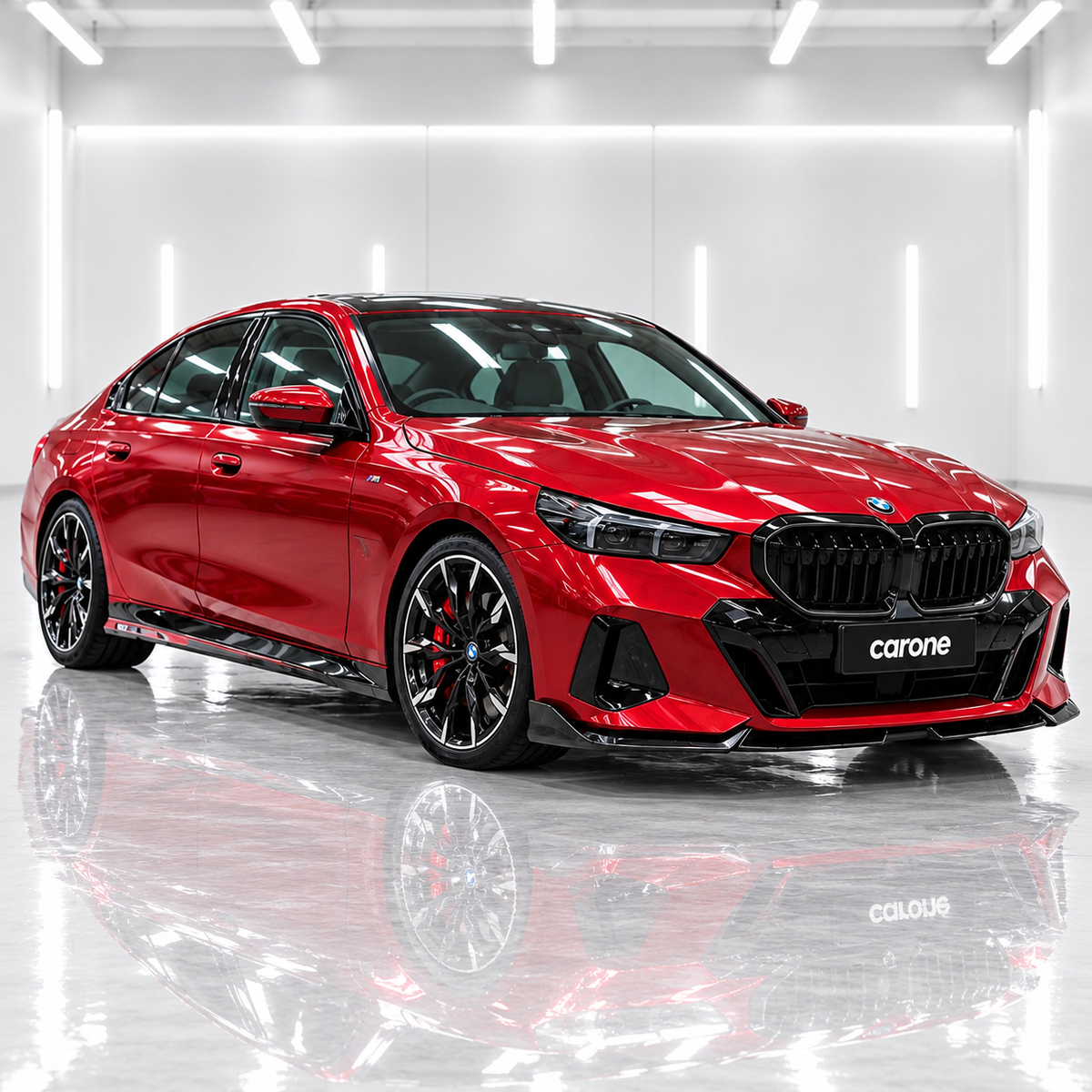 PARA 2024-2026 BMW G60 530I 540I I5 M SPORT MP ESTILO BRILLO NEGRO PARACHOQUES DELANTERO LABIO