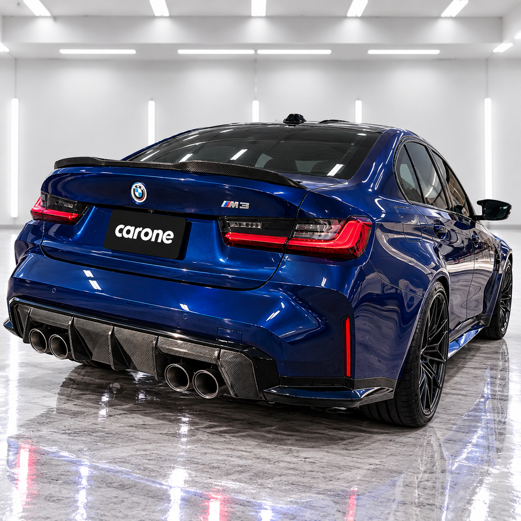 PARA BMW G20 330i G80 M3 19-26 OE ESTILO ELEGANTE FIBRA CARBONO MALETERO TAPA ALERÓN