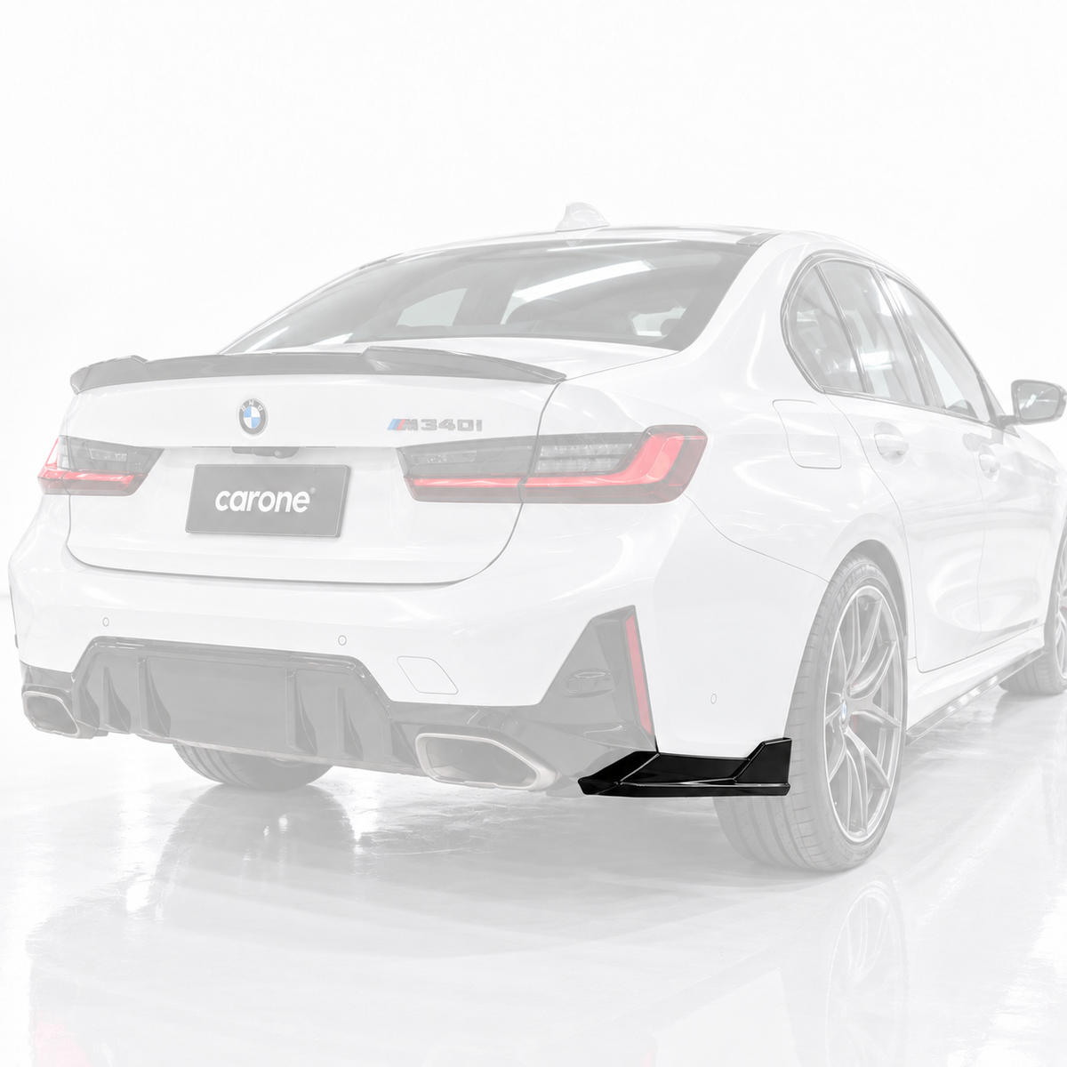EXTENSIÓN DE PARACHOQUES TRASERO NEGRO BRILLANTE PARA BMW G20 330I M340I M SPORT 2019-26