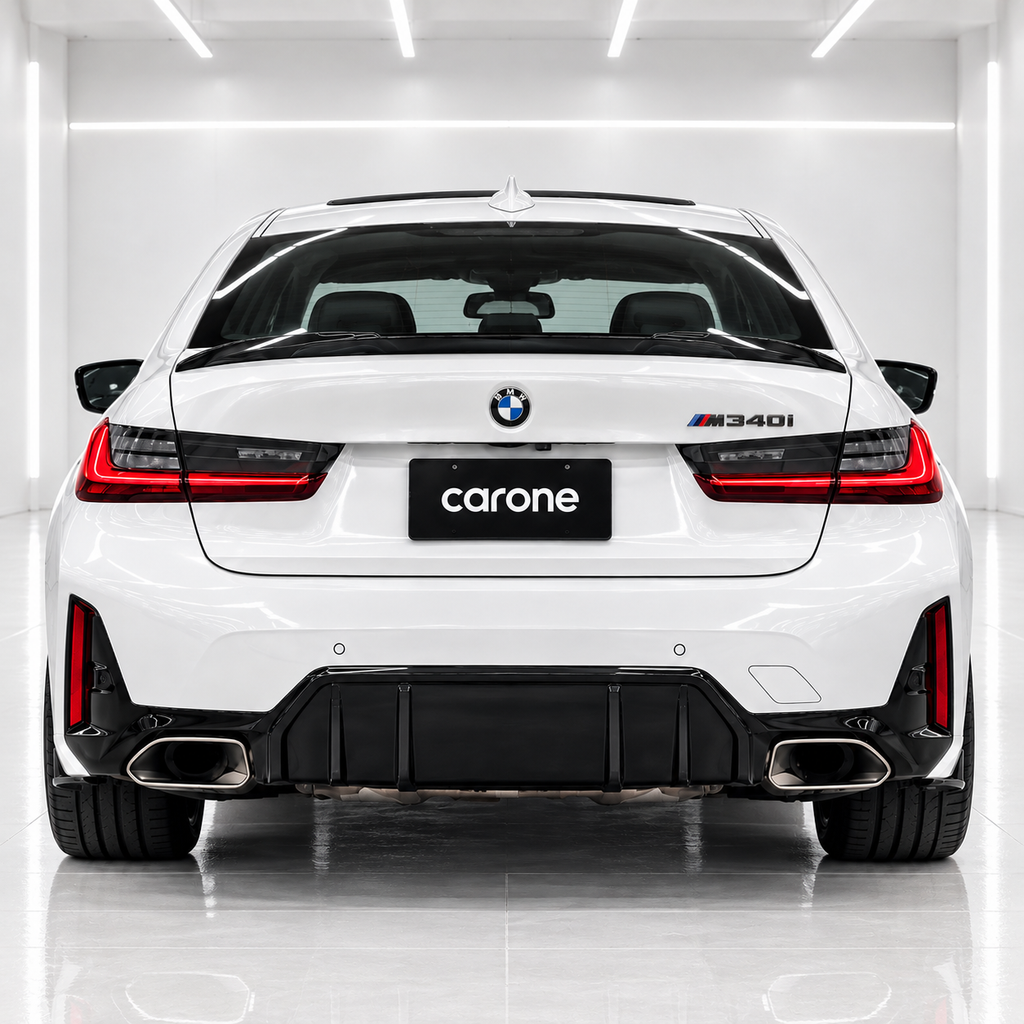 EXTENSIÓN DE PARACHOQUES TRASERO NEGRO BRILLANTE PARA BMW G20 330I M340I M SPORT 2019-26