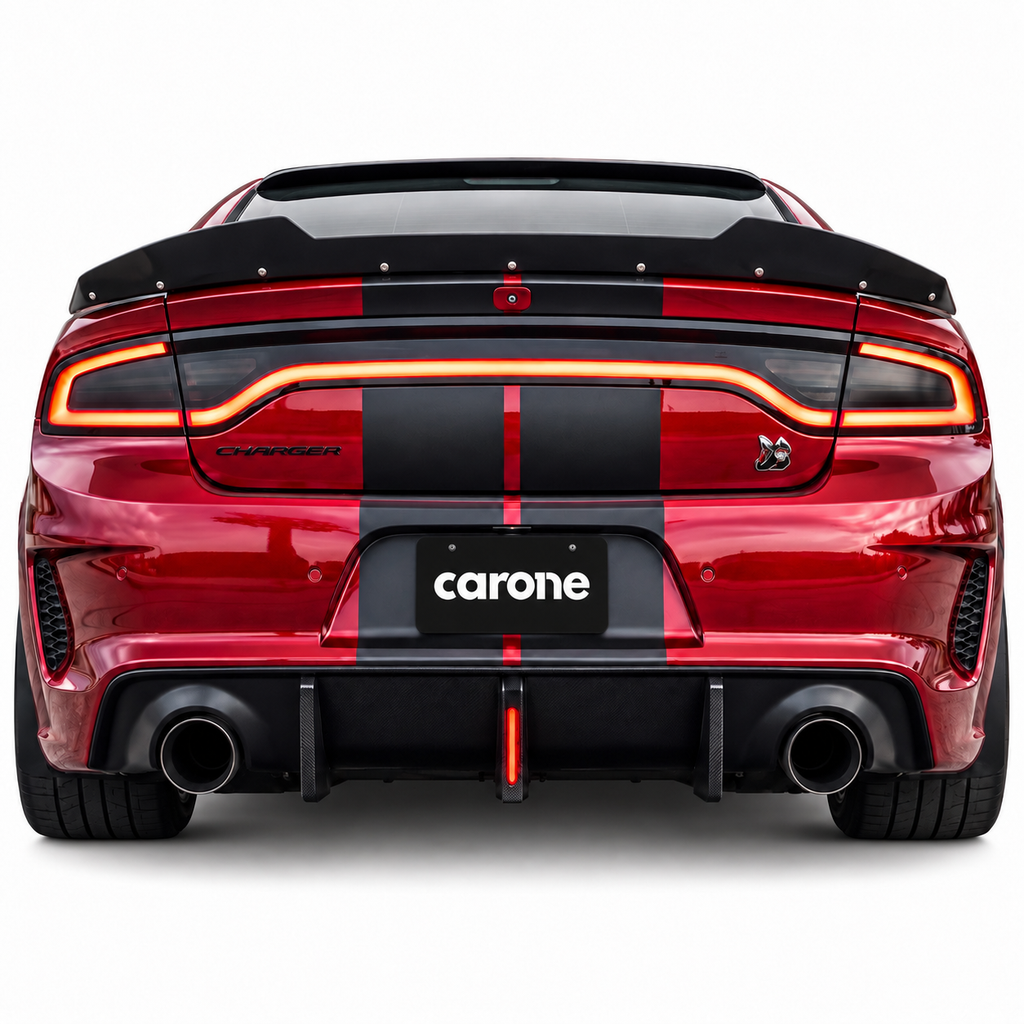 Difusor de parachoques trasero LED aleta de tiburón de carrocería ancha Dodge Charger OEM SRT 2020-2023