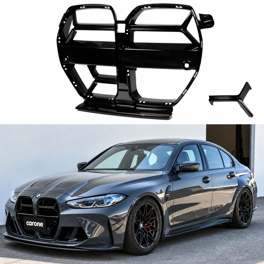 PARA BMW M3 G80 M4 G82 G83 CSL ESTILO ABS NEGRO BRILLANTE PARRILLA NARIZ 2021-2026