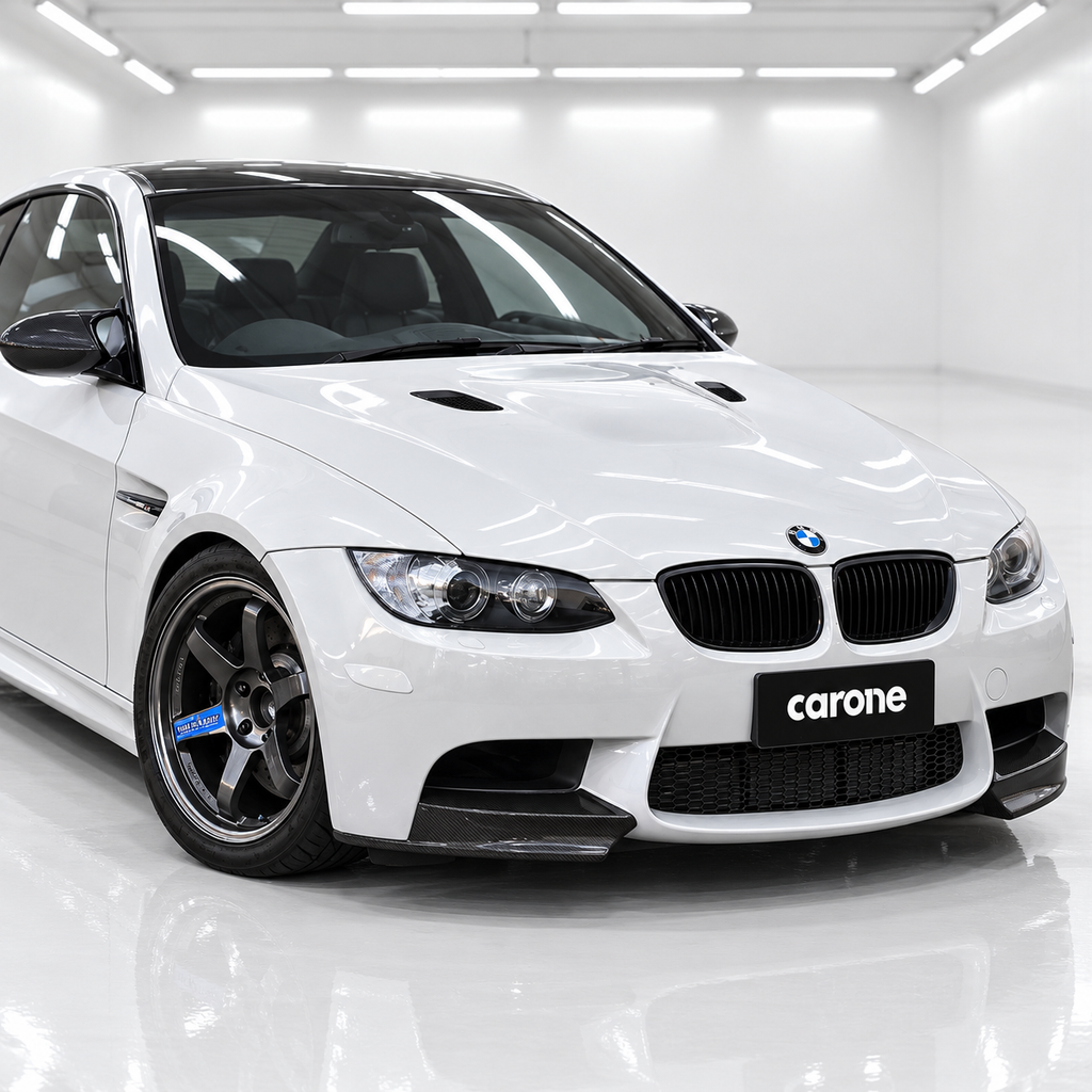 LABIO ALERÓN PARACHOQUES DIVISOR DELANTERO FIBRA CARBONO NEGRO PARA BMW E90 E92 E93 M3 07-13-