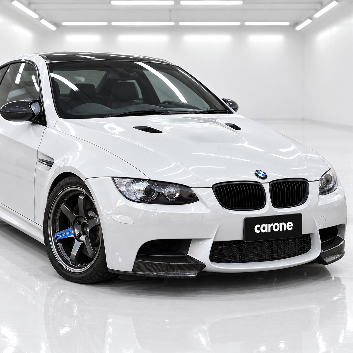 LABIO ALERÓN PARACHOQUES DIVISOR DELANTERO FIBRA CARBONO NEGRO PARA BMW E90 E92 E93 M3 07-13-