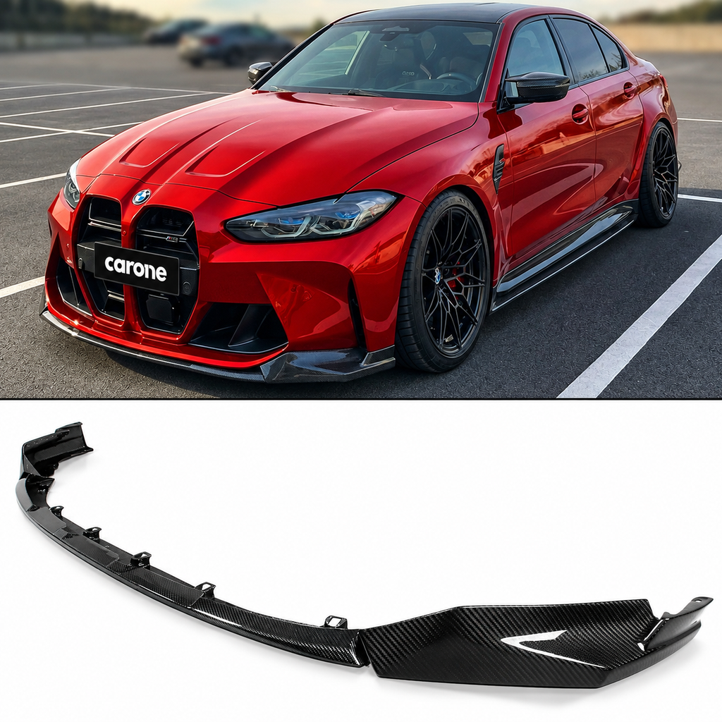 LABIO DE PARACHOQUES DELANTERO DE FIBRA DE CARBONO PARA BMW G80 M3 G82 G83 M4 MP 2021-2026