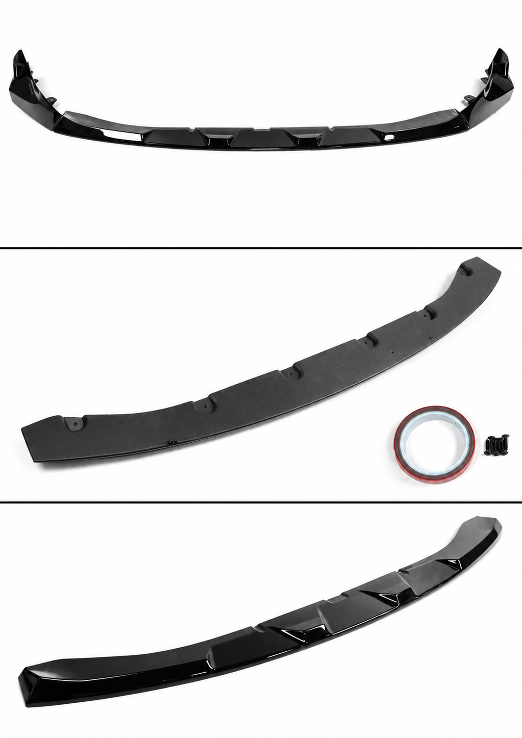 KIT DE LABIOS DE PARACHOQUES DELANTERO NEGRO BRILLANTE ESTILO RENDIMIENTO BMW G80 M3 G82 M4 21-26