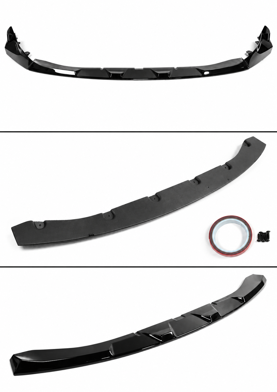 KIT DE LABIOS DE PARACHOQUES DELANTERO NEGRO BRILLANTE ESTILO RENDIMIENTO BMW G80 M3 G82 M4 21-26