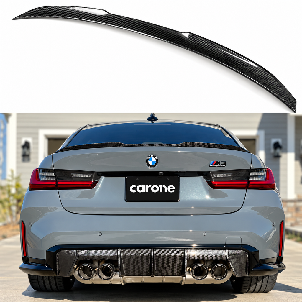 PARA BMW G20 330i G80 M3 19-26 OE ESTILO ELEGANTE FIBRA CARBONO MALETERO TAPA ALERÓN