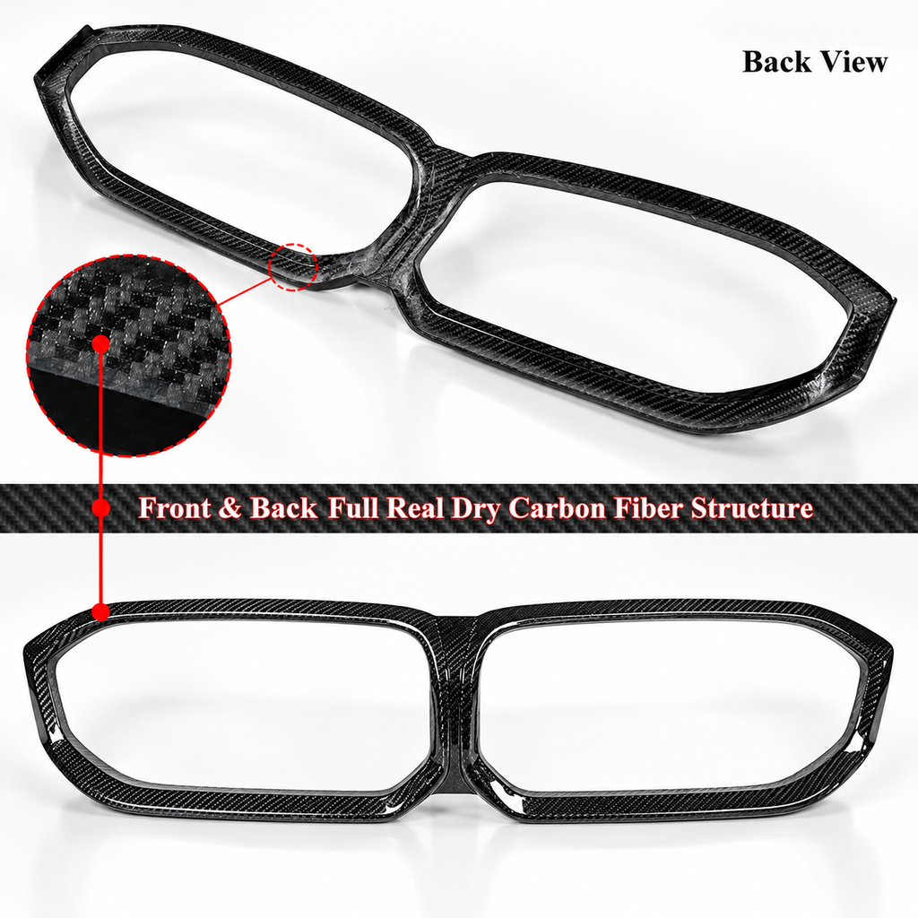 PARA BMW G20 330i M340i 2023-26 REJILLA DE FIBRA DE CARBONO SECA GUARNIZACIÓN INSERTO EMBELLECEDOR CUBIERTA