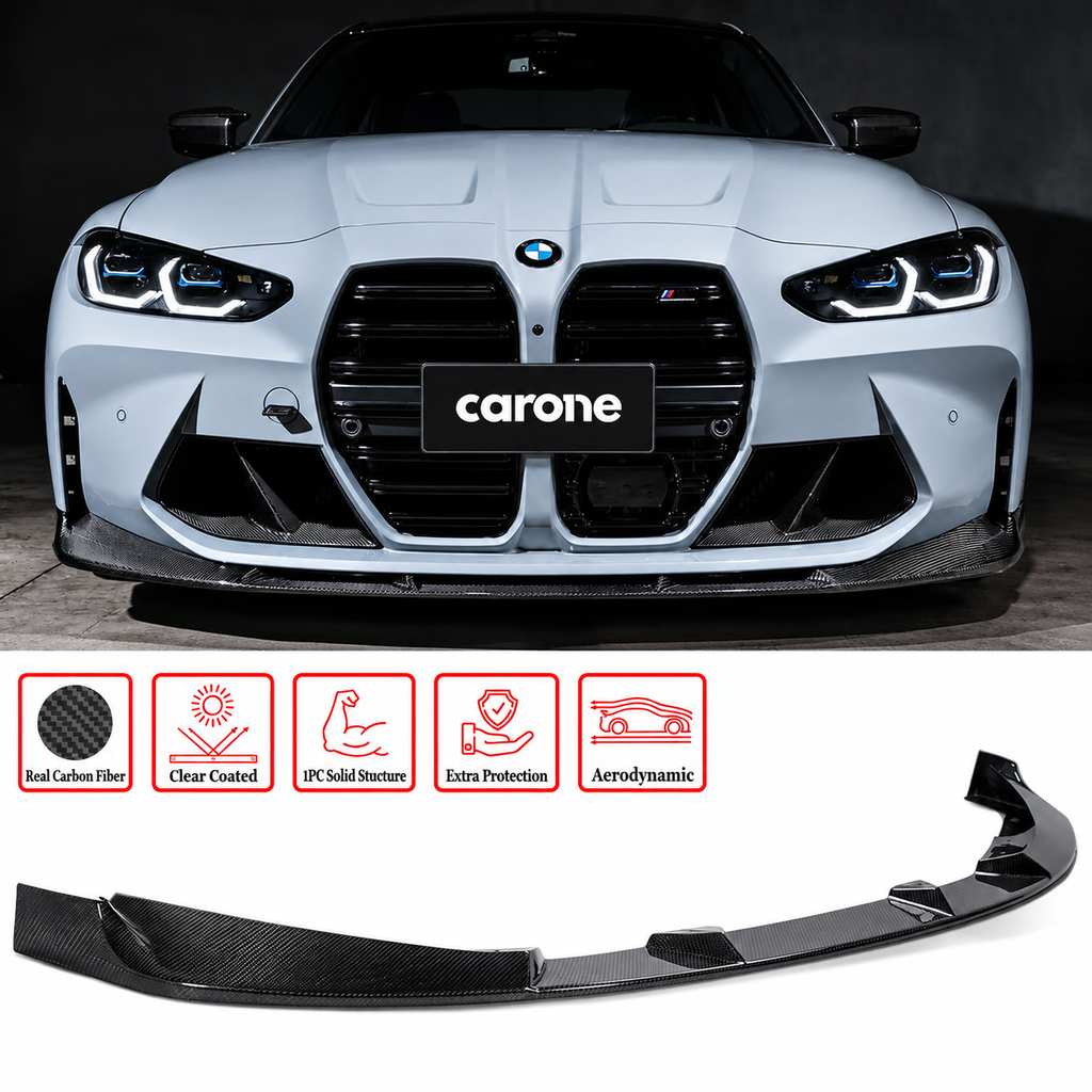 LABIO DE PARACHOQUES DELANTERO DE FIBRA DE CARBONO PARA BMW G80 M3 G82 G83 M4 2021-2026