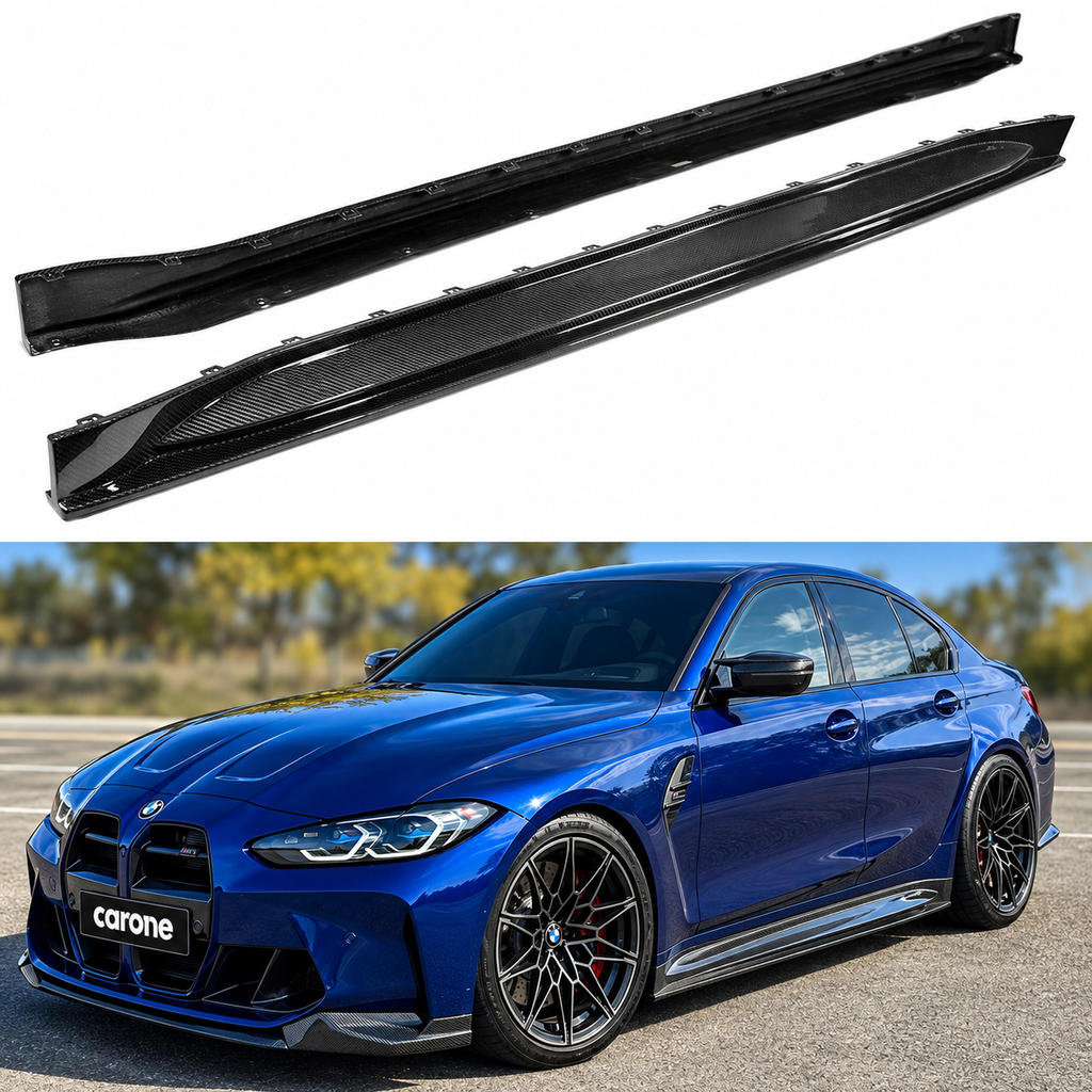 PARA BMW G80 M3 V2 2021-26 FIBRA CARBONO FALDÓN EXTENSIÓN LATERAL DIVISOR REPUESTO