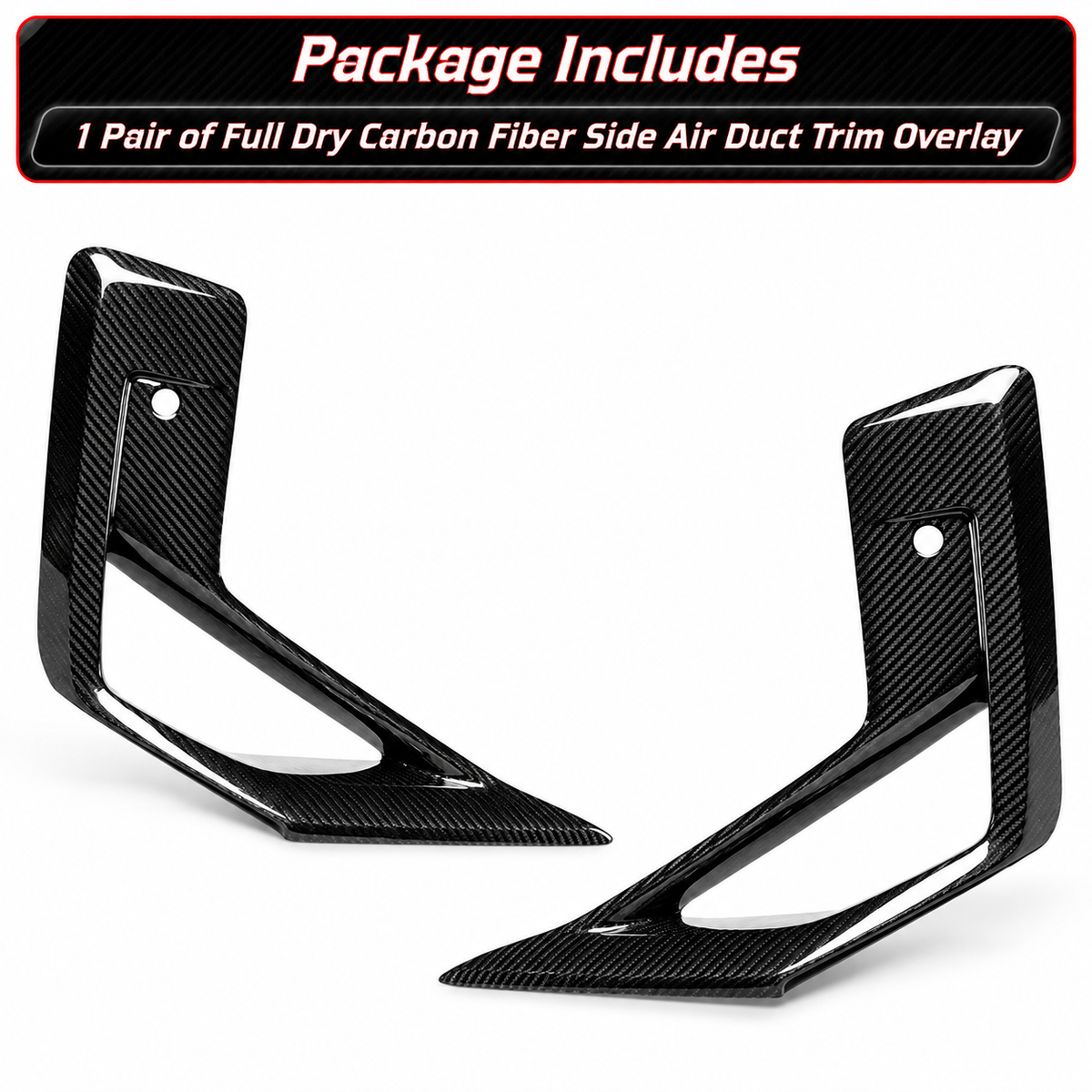 PARACHOQUES DELANTERO COMPLETO DE FIBRA DE CARBONO PARA BMW X3M X4M 2022-2025 MOLDURA DE VENTILACIÓN DE CONDUCTO DE AIRE LATERAL