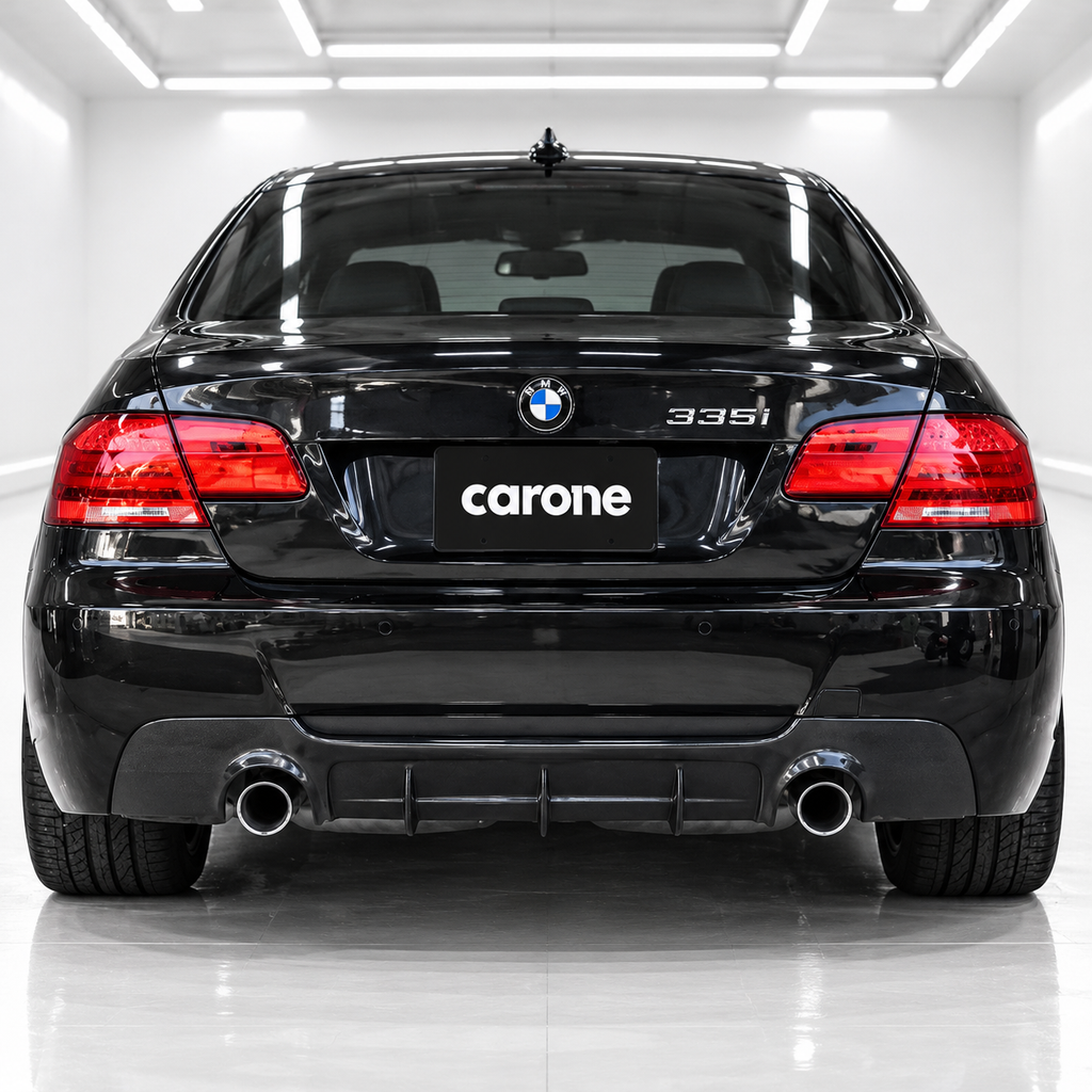 DIFUSOR TRASERO DE FIBRA DE CARBONO DE DOBLE ESCAPE PARA BMW E92 E93 2007-13 CON PARACHOQUES M-TECH