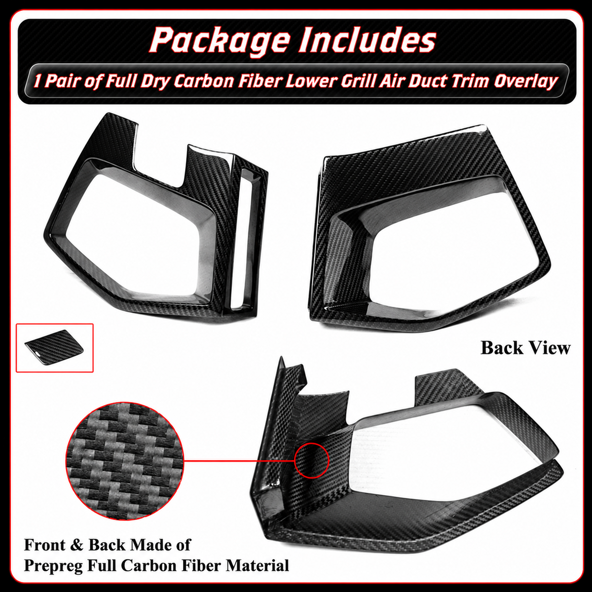 PARACHOQUES DELANTERO COMPLETO DE FIBRA DE CARBONO PARA BMW X3M X4M 22-25 CUBIERTAS DE AJUSTE DE CONDUCTO DE AIRE INFERIOR