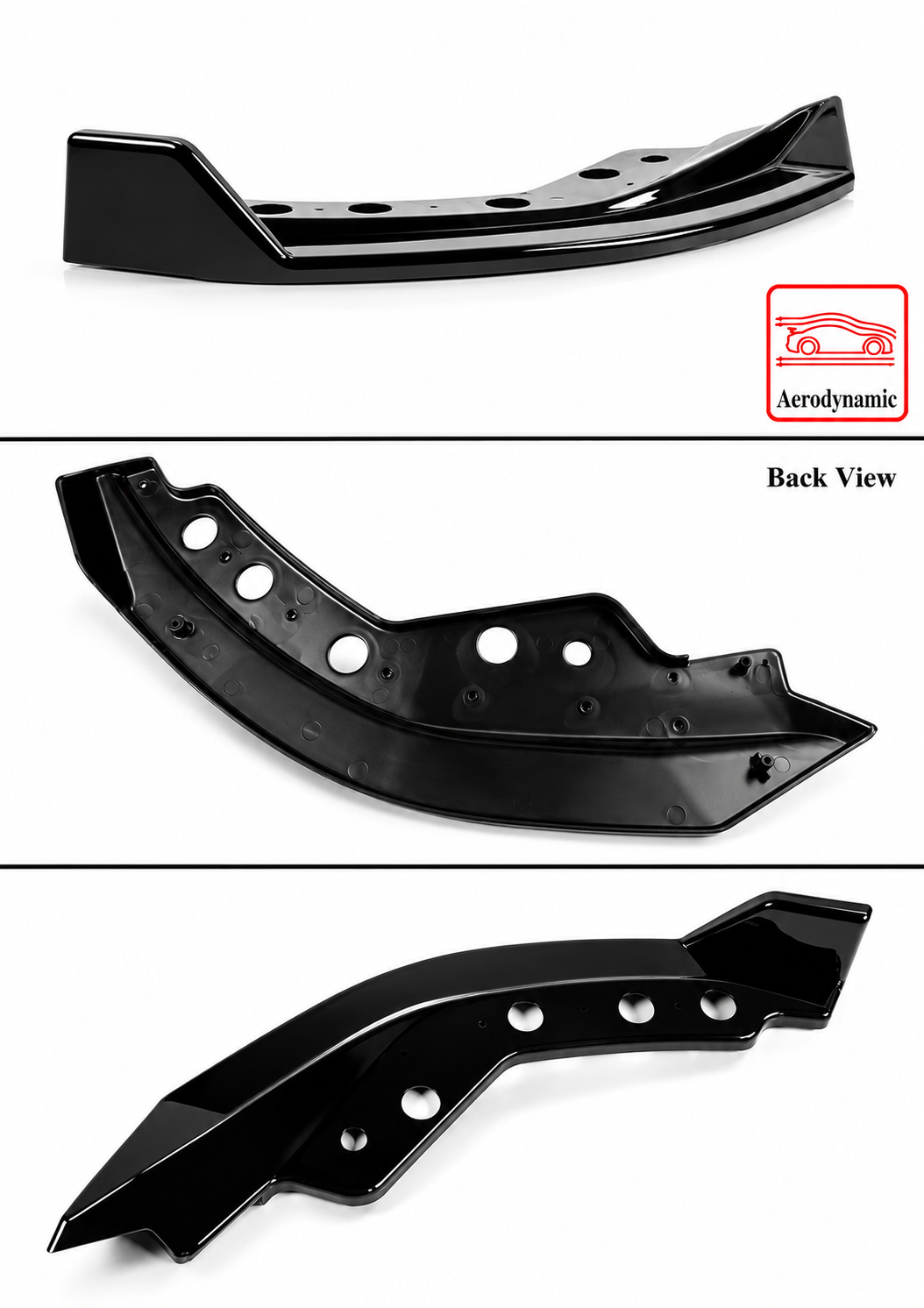KIT DE LABIOS DE PARACHOQUES DELANTERO NEGRO BRILLANTE PARA BMW G20 330I M340I GT STYLE M SPORT 19-2022