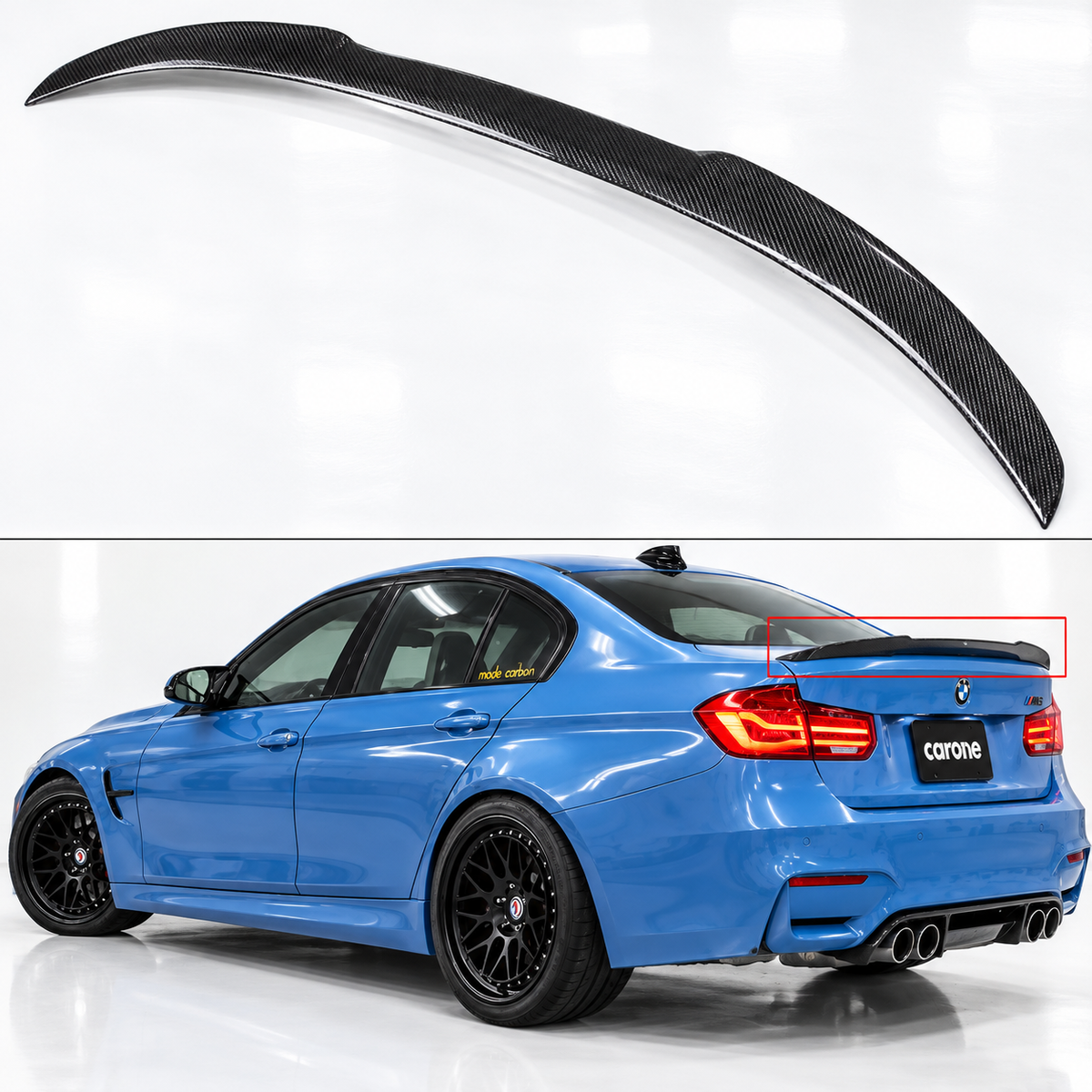 Alerón de maletero de fibra de carbono para BMW F30 335i 328i 340i y F80 M3 2012-18