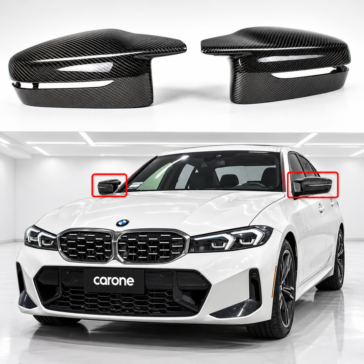 PARA BMW G20 G42 G26 M240i M340i FIBRA DE CARBONO REPUESTO TAPAS ESPEJOS LATERALES