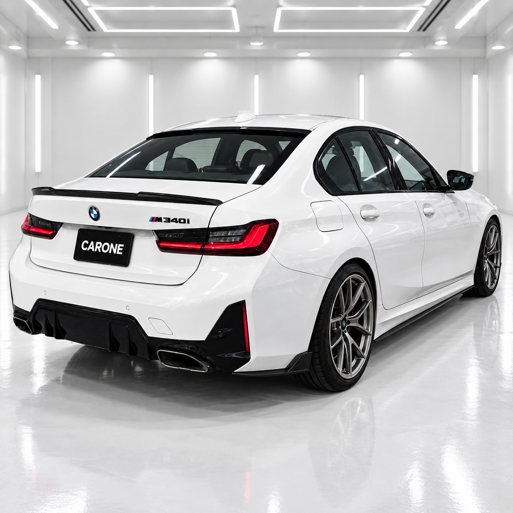 EXTENSIÓN DE FALDÓN LATERAL NEGRO BRILLANTE ESTILO CMS 19-2026 BMW G20 330I 330E M340I