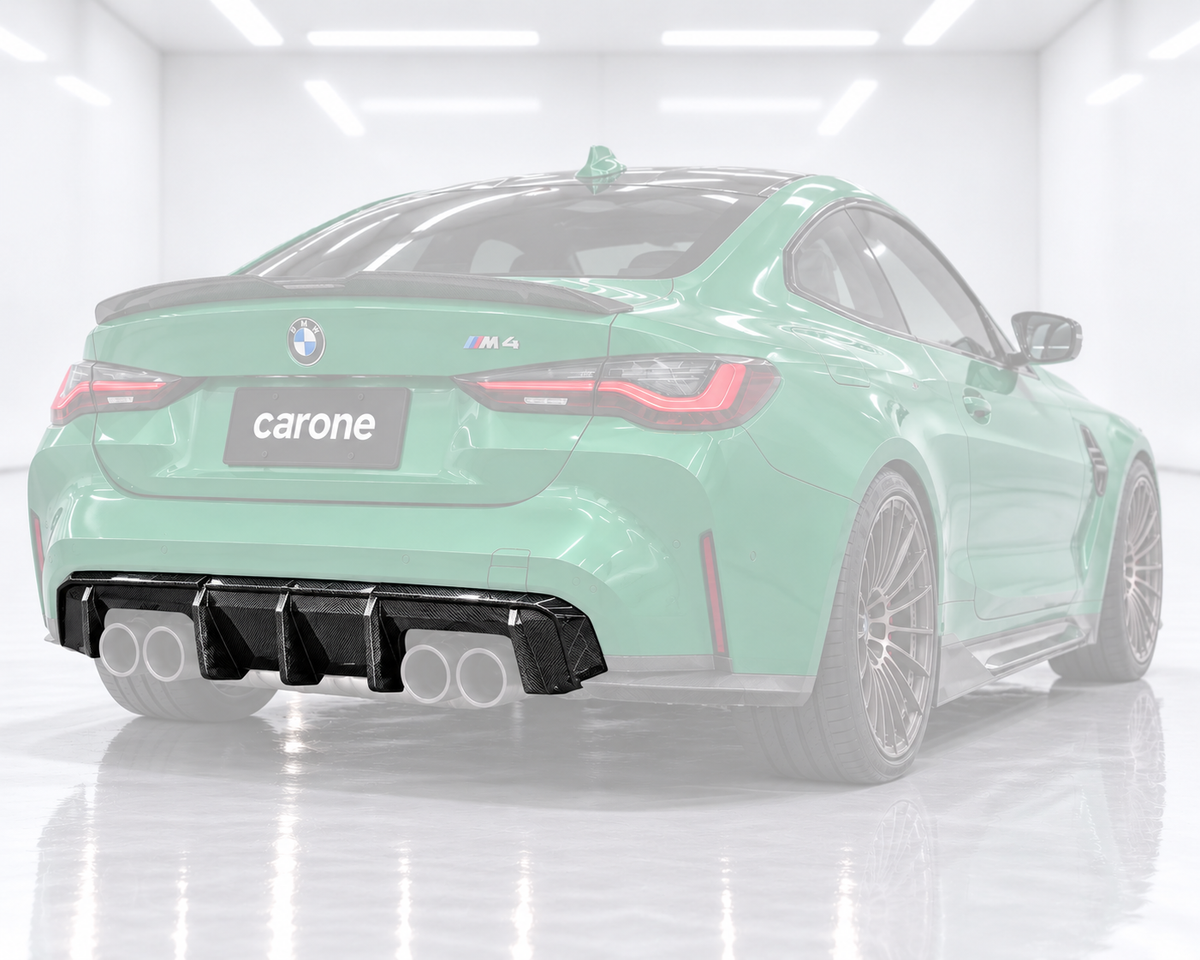 Difusor de parachoques trasero de fibra de carbono real estilo euro para BMW G80 M3 G82 M4 2021-26