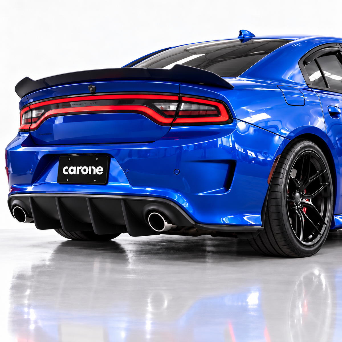 Dodge Charger SRT R/T Scat Pack 2015-2023 Difusor de parachoques trasero negro mate