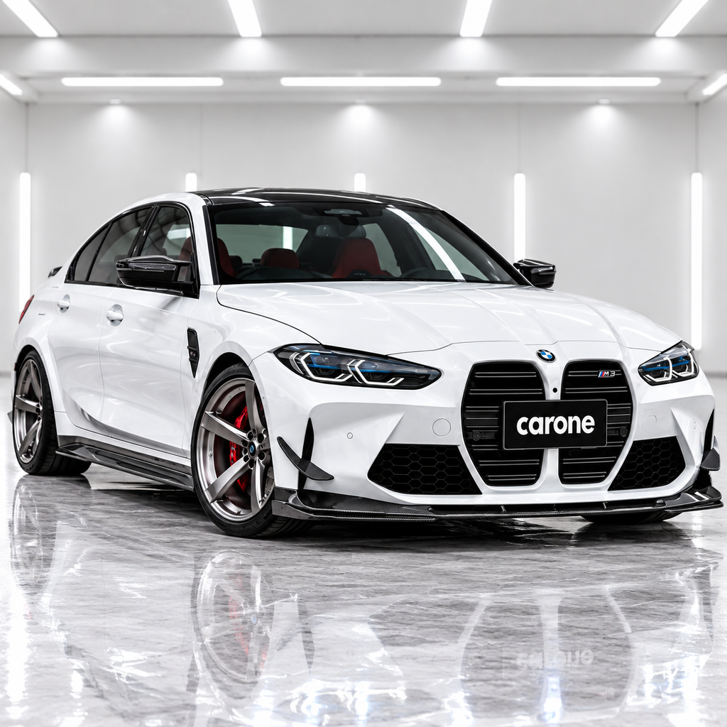 PARA BMW G80 M3 2021-26 ESTILO VST FIBRA DE CARBONO FALDÓN PANEL EXTENSIÓN LATERAL BASCULANTE