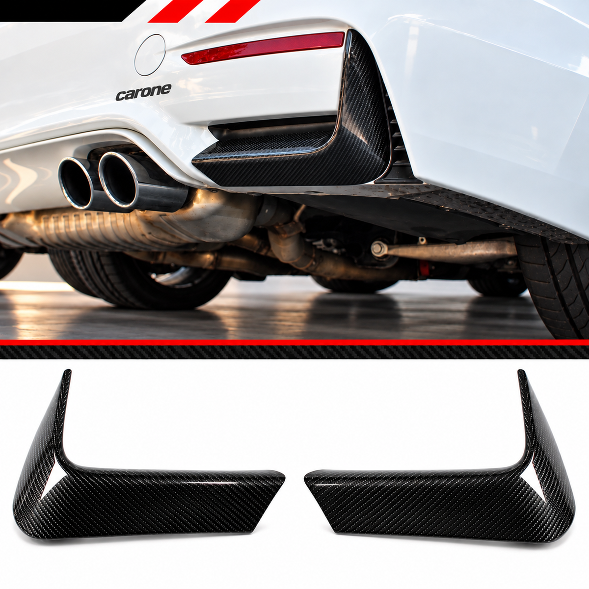 PARA BMW F80 M3 F82 F83 M4 2015-19 FIBRA CARBONO PARACHOQUES TRASERO ESQUINA CENEFA CUBIERTAS