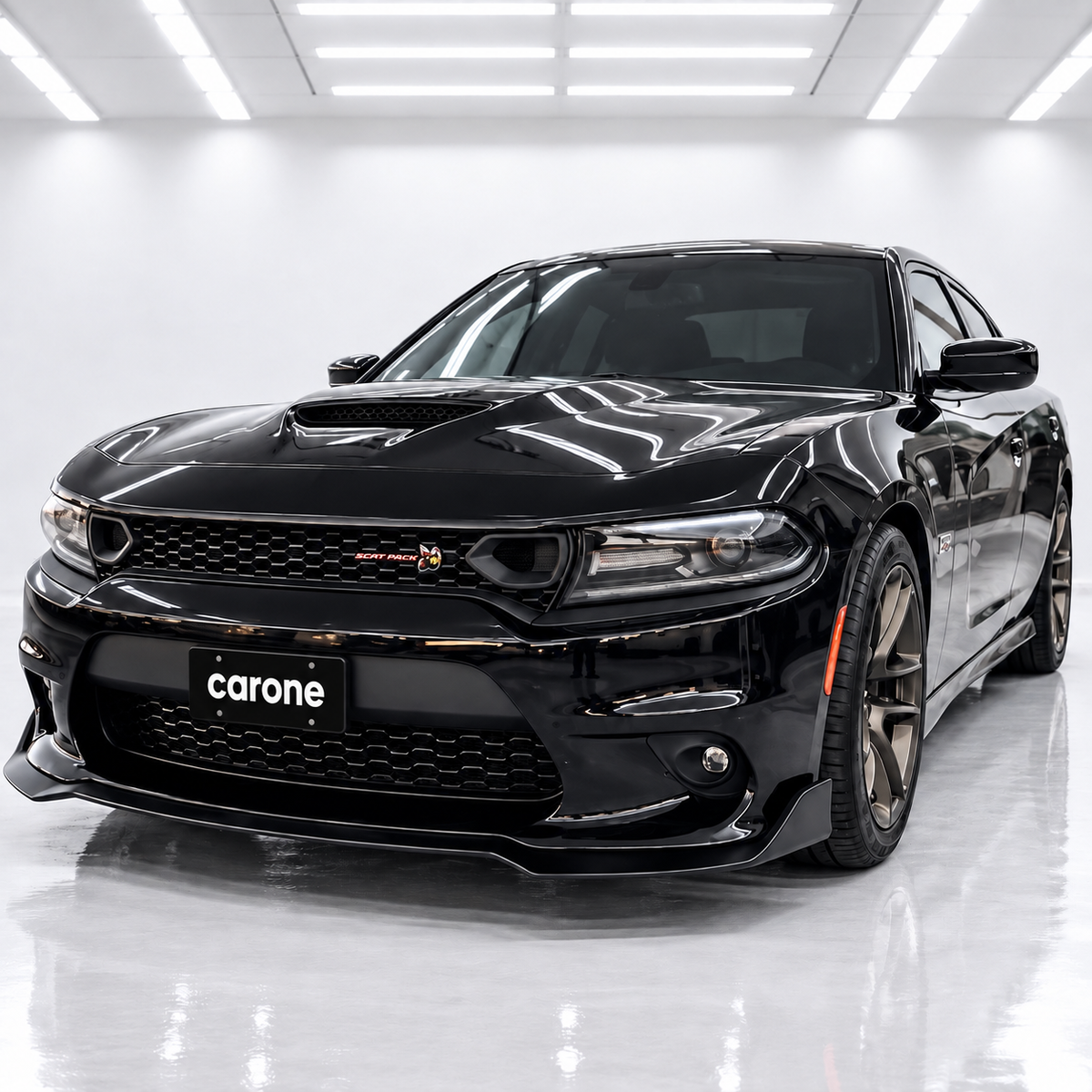 Kit de labios de parachoques delantero negro mate para Dodge Charger SRT Hellcat Scat Pack 2015-23