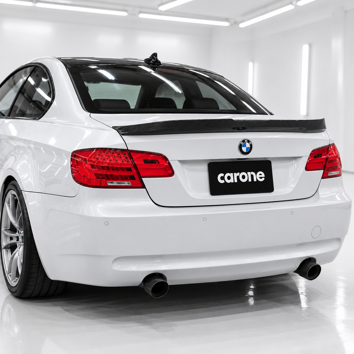 Alerón de malitero de fibra de carbono Highkick para BMW E92 M3 335i 328i V2 2007-12