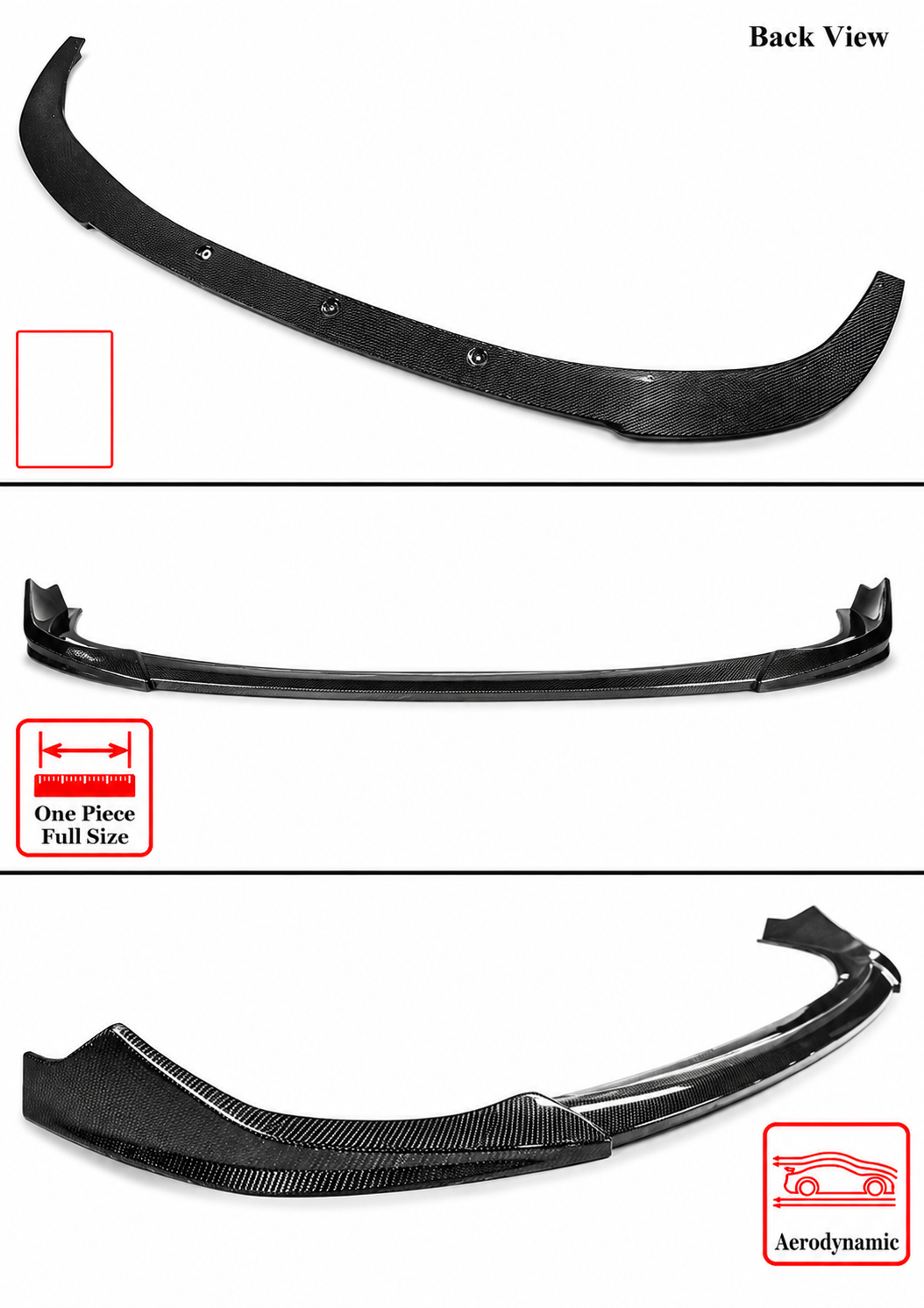 PARACHOQUES DELANTERO DE FIBRA DE CARBONO REAL DIVISOR DE LABIOS PARA BMW M340I 330I G20 LCI CTM
