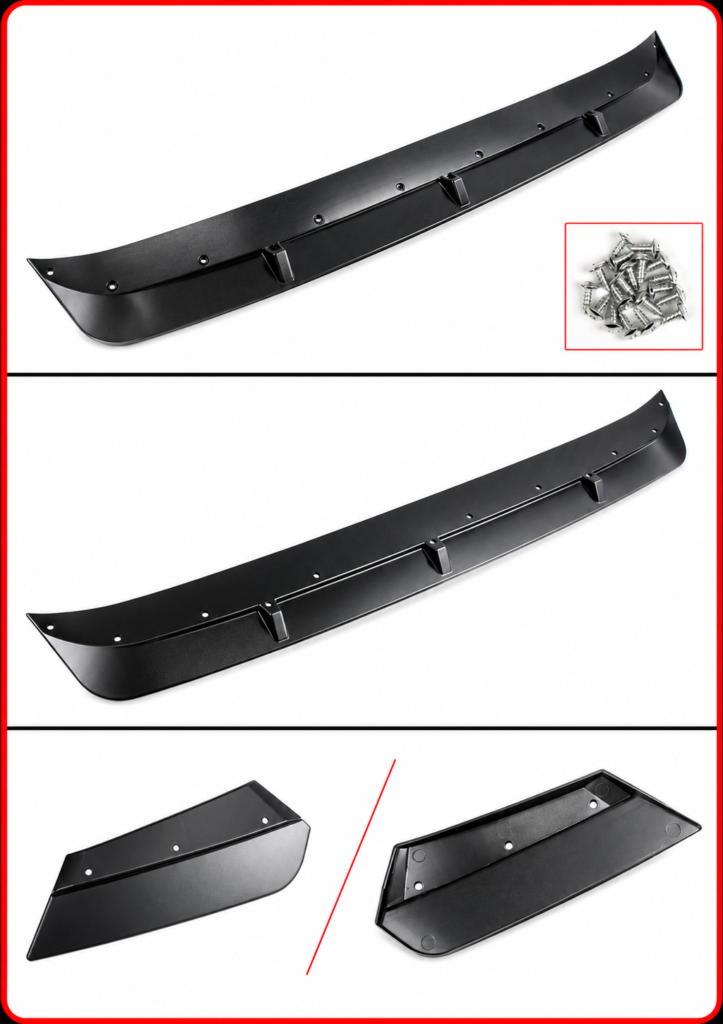 DIVISOR DE LABIOS PARACHOQUES DELANTERO NEGRO MATE PARA BMW X3M X4M COMPETITION F97 F98 19-21