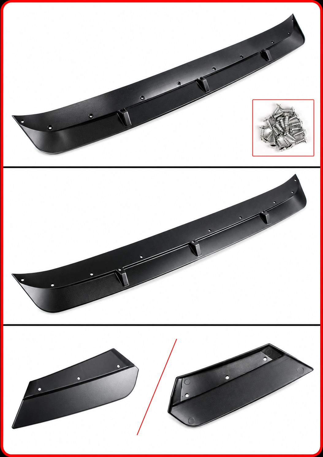 DIVISOR DE LABIOS PARACHOQUES DELANTERO NEGRO MATE PARA BMW X3M X4M COMPETITION F97 F98 19-21