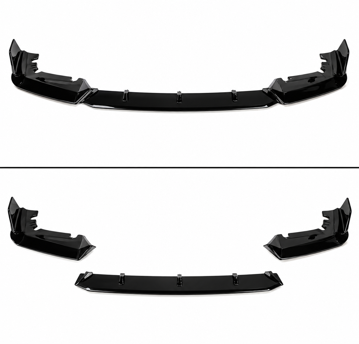 DIVISOR DE LABIOS PARA PARACHOQUES DELANTERO NEGRO BRILLANTE ESTILO PRE-LCI R BMW F95 X5M 2020-2023