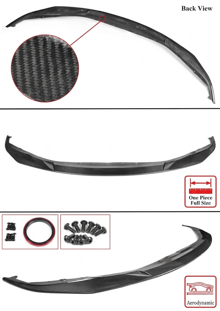 Divisor de parachoques delantero de fibra de carbono estilo MHC para BMW G80 M3 G82 G83 M4 2021-2026