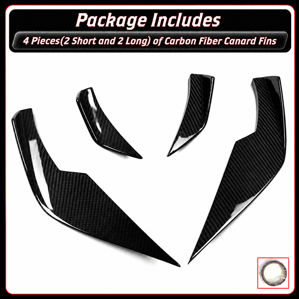 PARACHOQUES DE FIBRA DE CARBONO ESTILO VS CANARD ALETAS DE ALA PARA BMW G80 M3 G82 G83 M4 21-26
