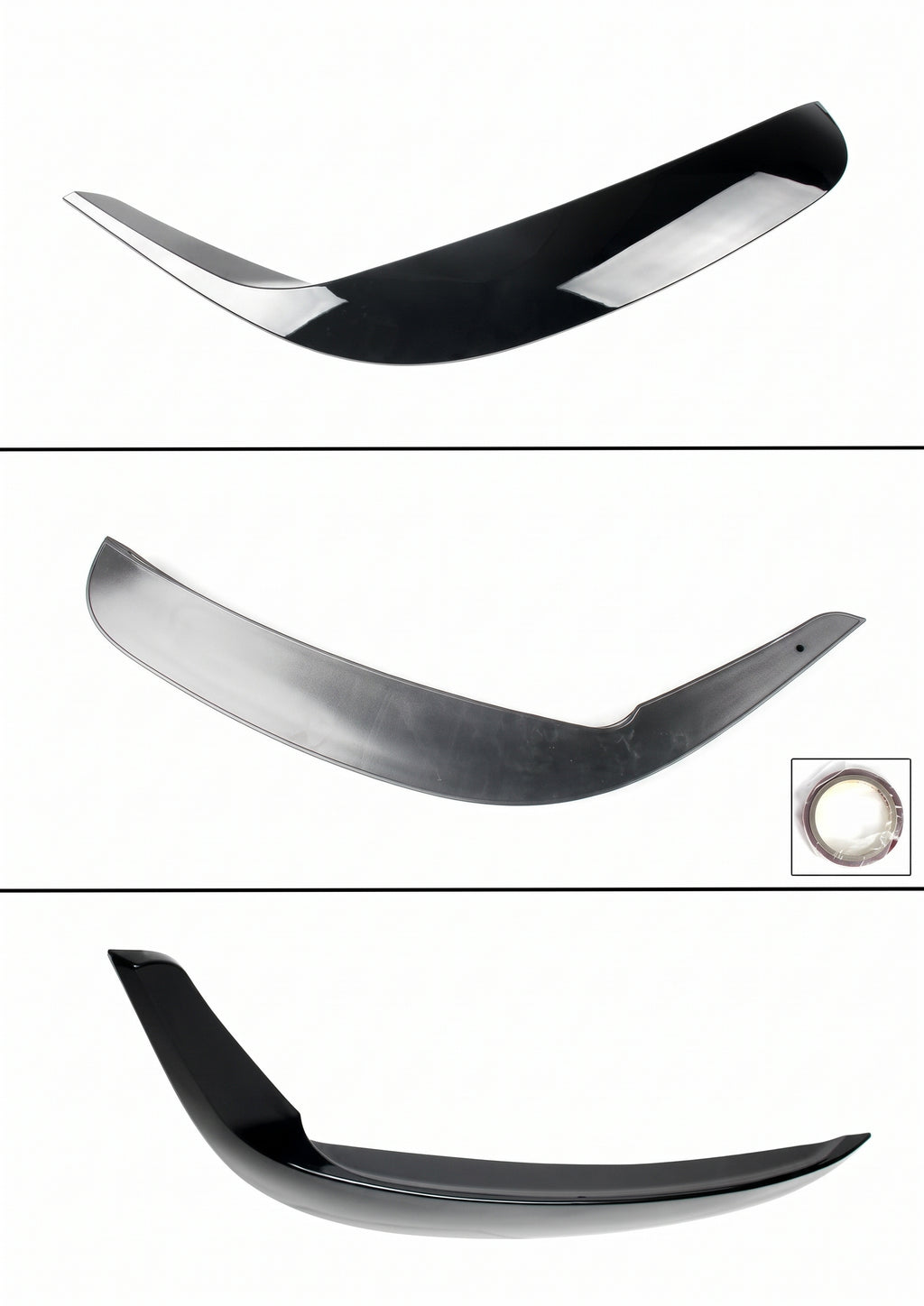 Cubiertas de ventilación laterales adicionales para puerta delantera Dodge Charger 2015-2023 negro brillante