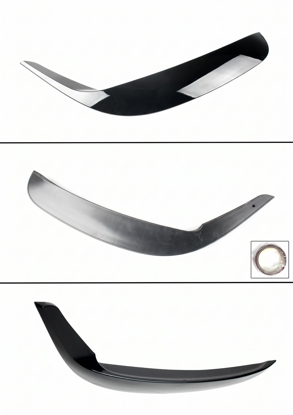 Cubiertas de ventilación laterales adicionales para puerta delantera Dodge Charger 2015-2023 negro brillante