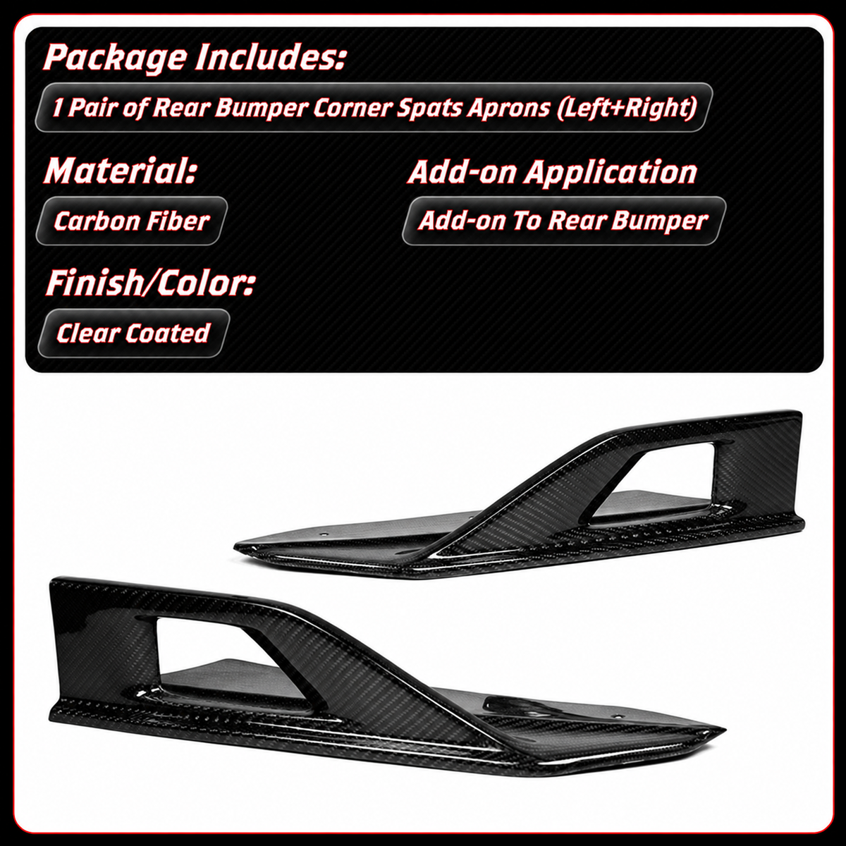 EXTENSION DE PARACHOQUES TRASERO DE FIBRA DE CARBONO PARA BMW F95 X5M 2020-26