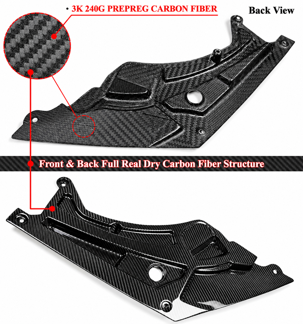 Juego de 2 cubiertas de panel de ajuste de bahía de motor de fibra de carbono seca para BMW G80 G82 M3 M4 21-26