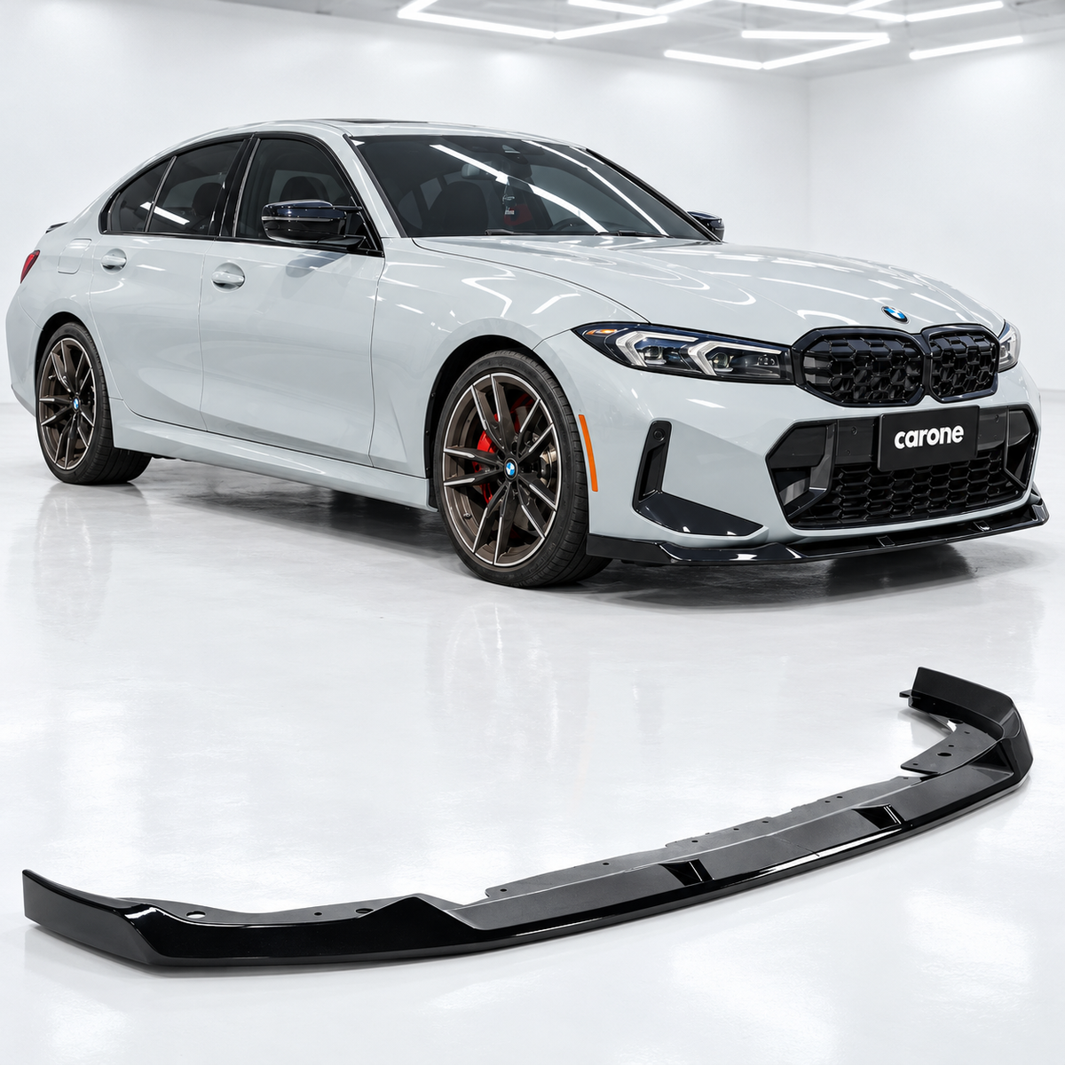 LABIO DE PARACHOQUES DELANTERO NEGRO BRILLANTE PARA BMW M340I 330I M SPORT G20 LCI V 2023-26