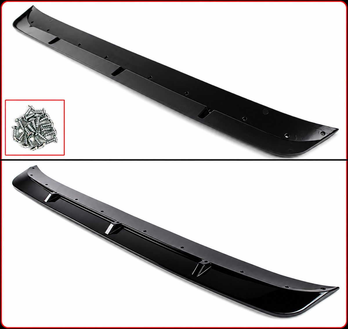 DIVISOR DE LABIOS DE PARACHOQUES DELANTERO NEGRO BRILLANTE PARA BMW X3M X4M COMPETITION F97 F98 19-21