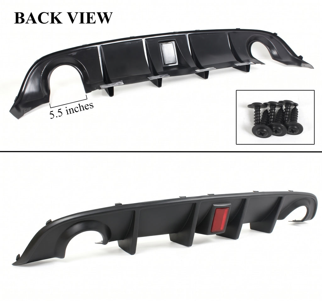Dodge Charger SRT 2012-14 Difusor de parachoques trasero de doble escape con reflector rojo